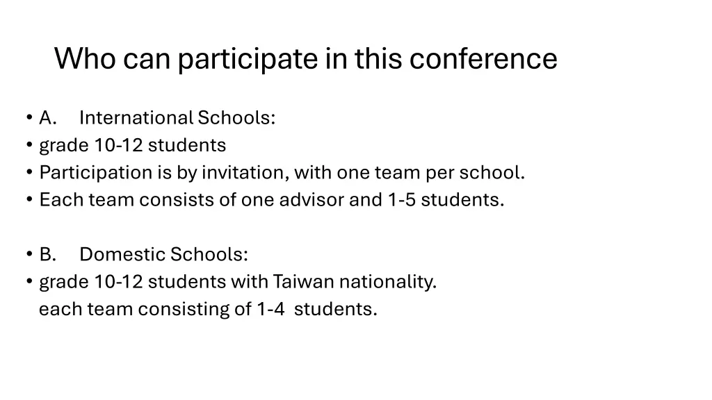 who can participate in this conference