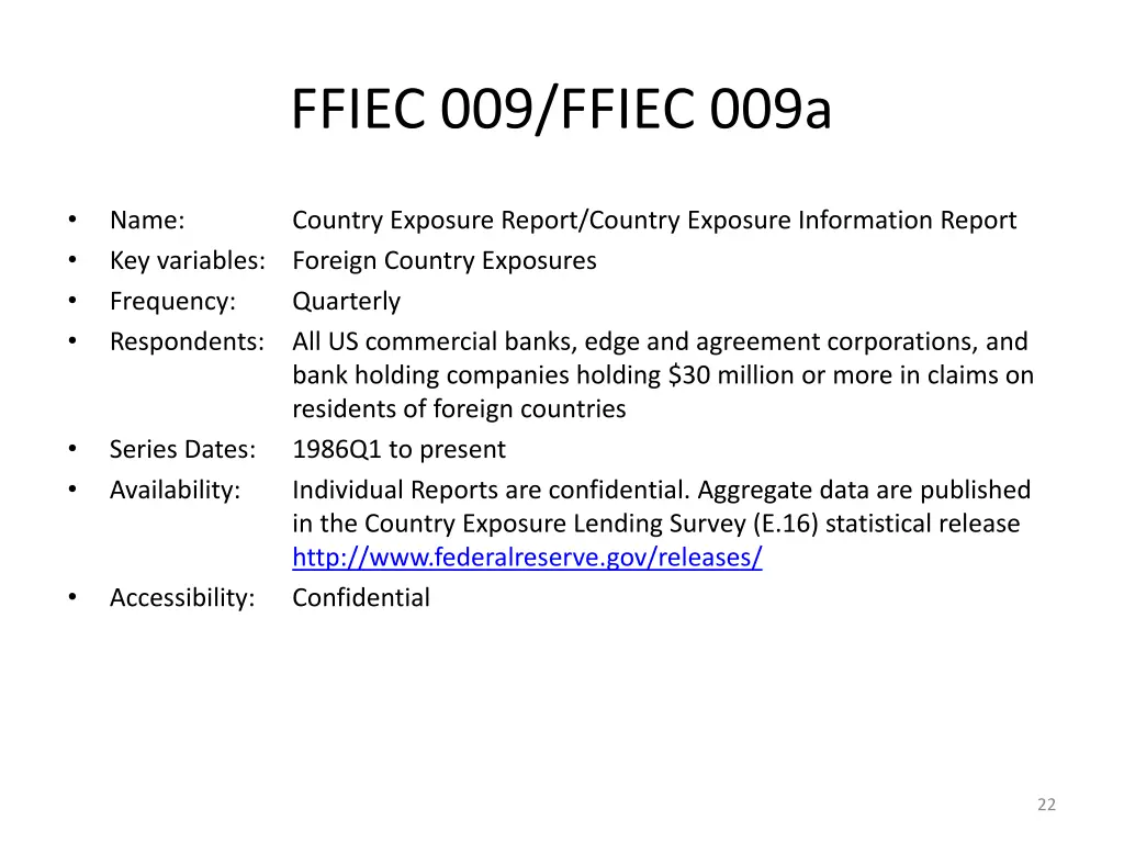 ffiec 009 ffiec 009a