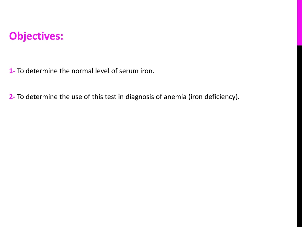 objectives