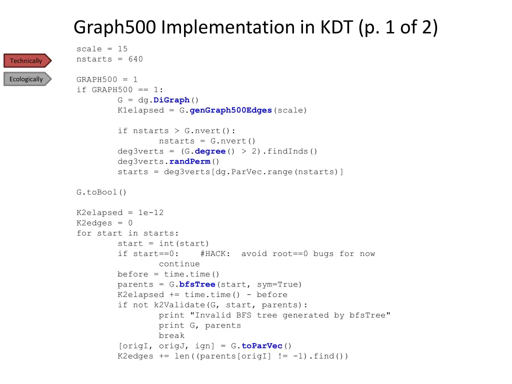 graph500 implementation in kdt p 1 of 2