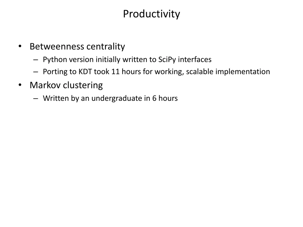 productivity