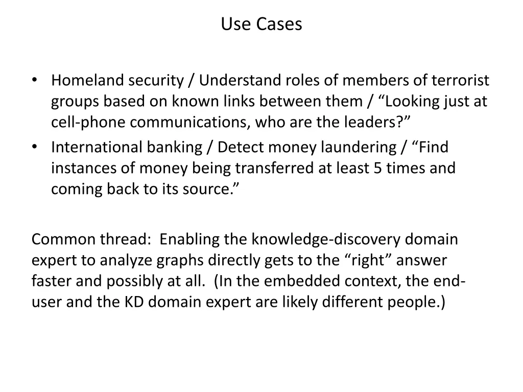 use cases