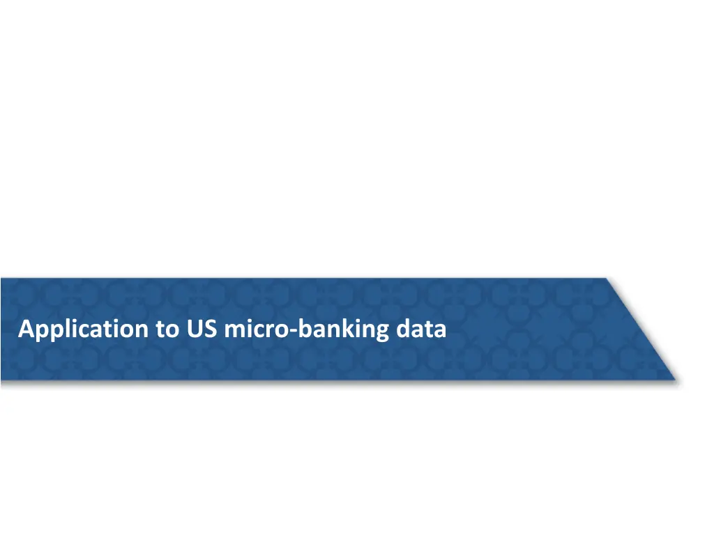application to us micro banking data