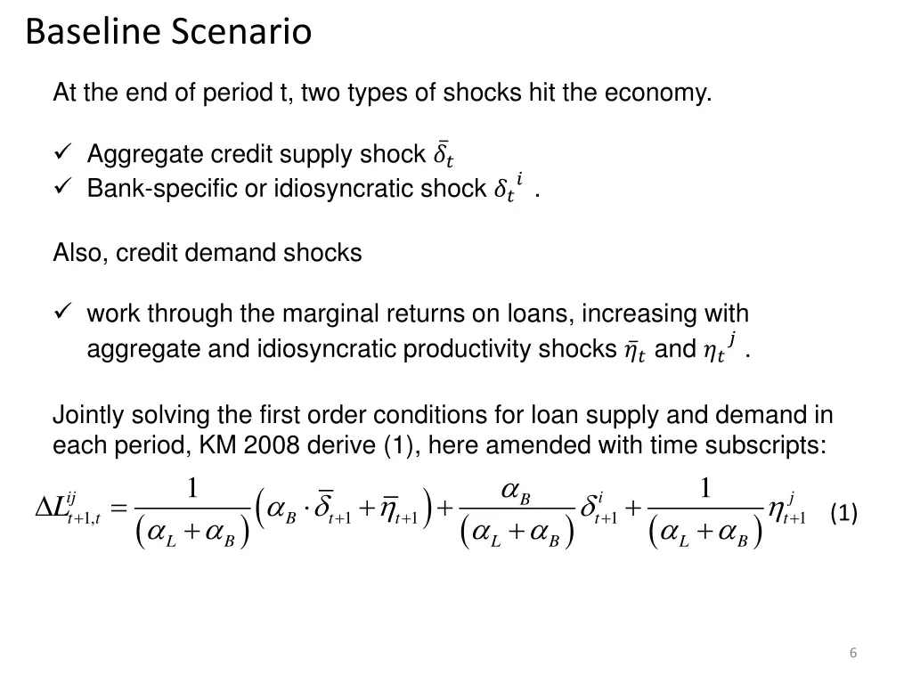 baseline scenario 1