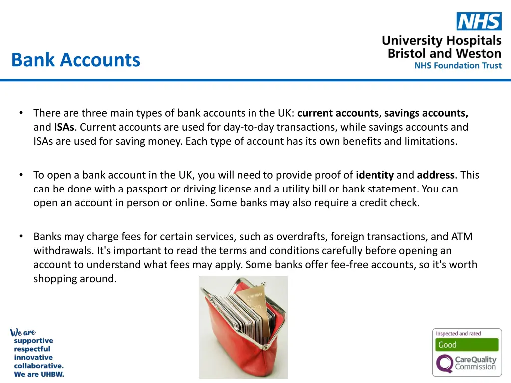 bank accounts