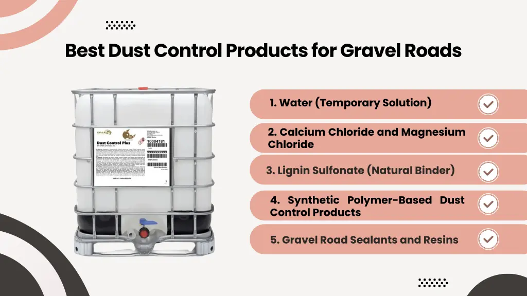 best dust control products for gravel roads