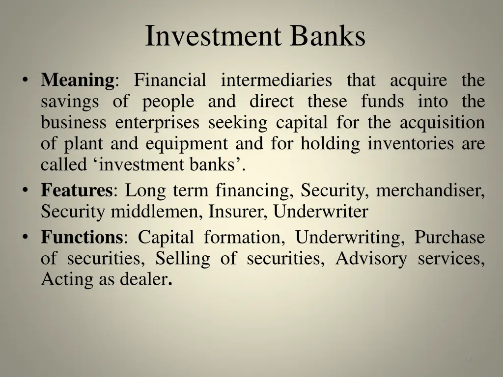 investment banks