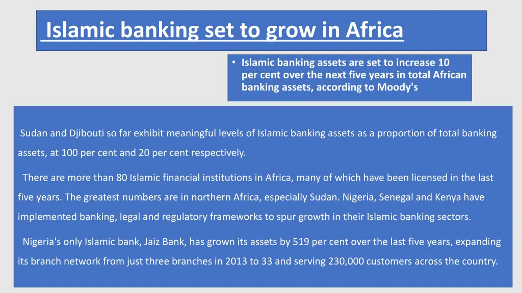 islamic banking set to grow in africa