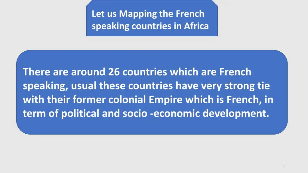 let us mapping the french speaking countries