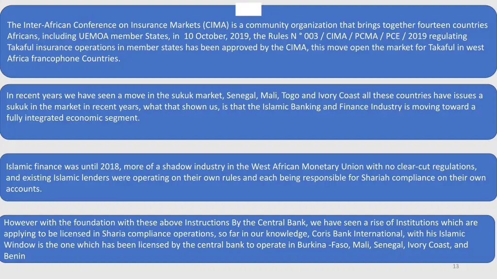 the inter african conference on insurance markets