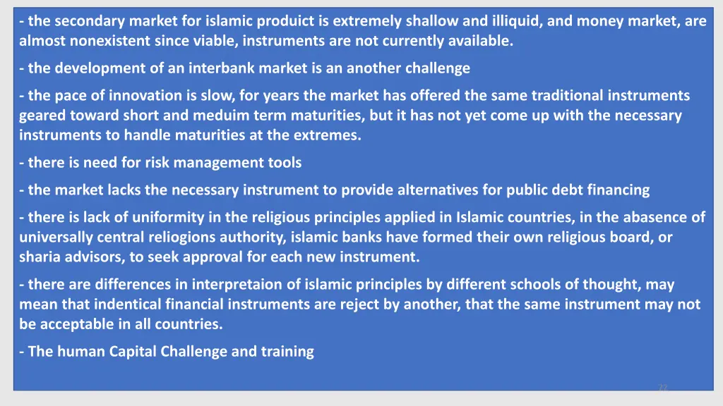 the secondary market for islamic produict