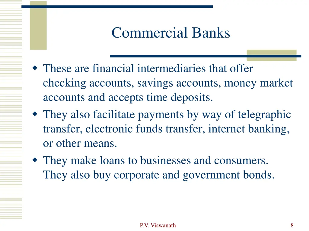 commercial banks