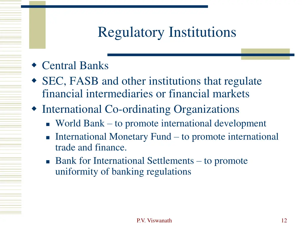 regulatory institutions