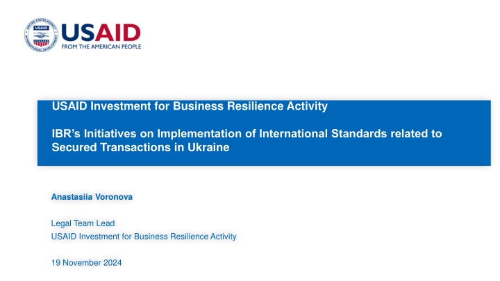 usaid investment for business resilience activity