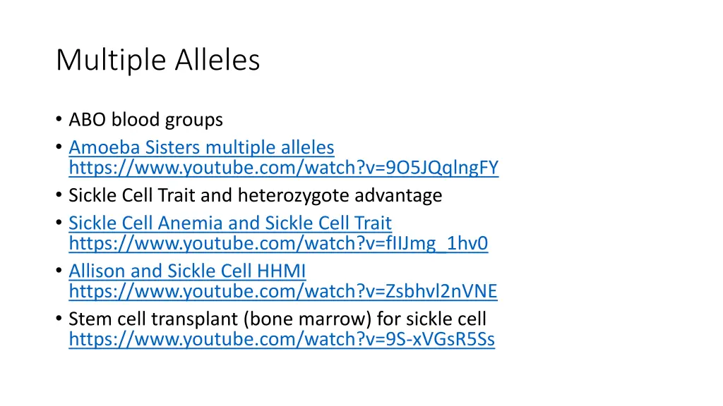 multiple alleles