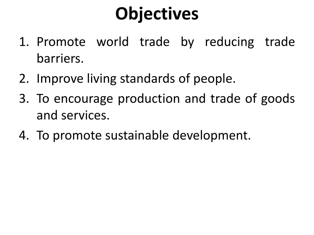 objectives