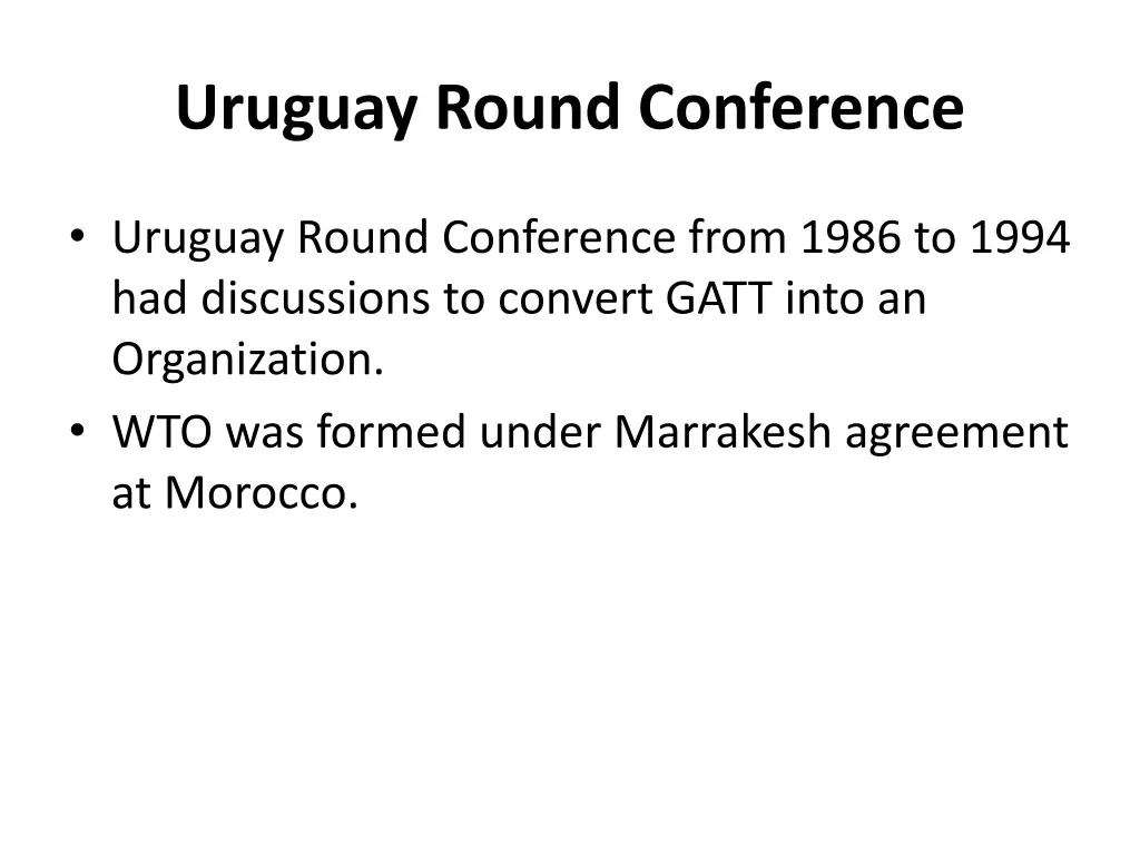 uruguay round conference