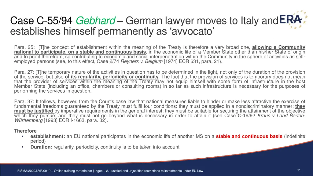 case c 55 94 gebhard german lawyer moves to italy