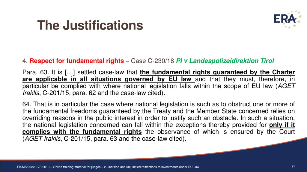 the justifications 3