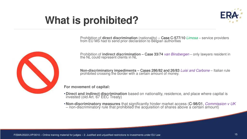 what is prohibited