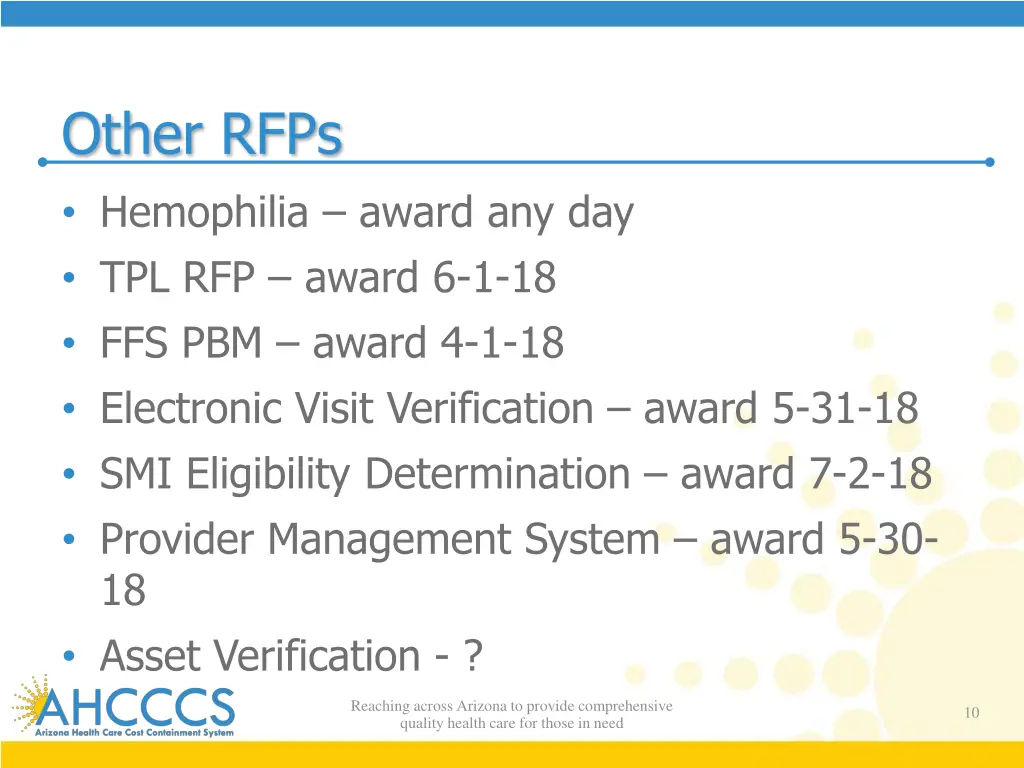 other rfps hemophilia award any day tpl rfp award