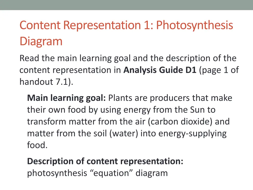 content representation 1 photosynthesis diagram