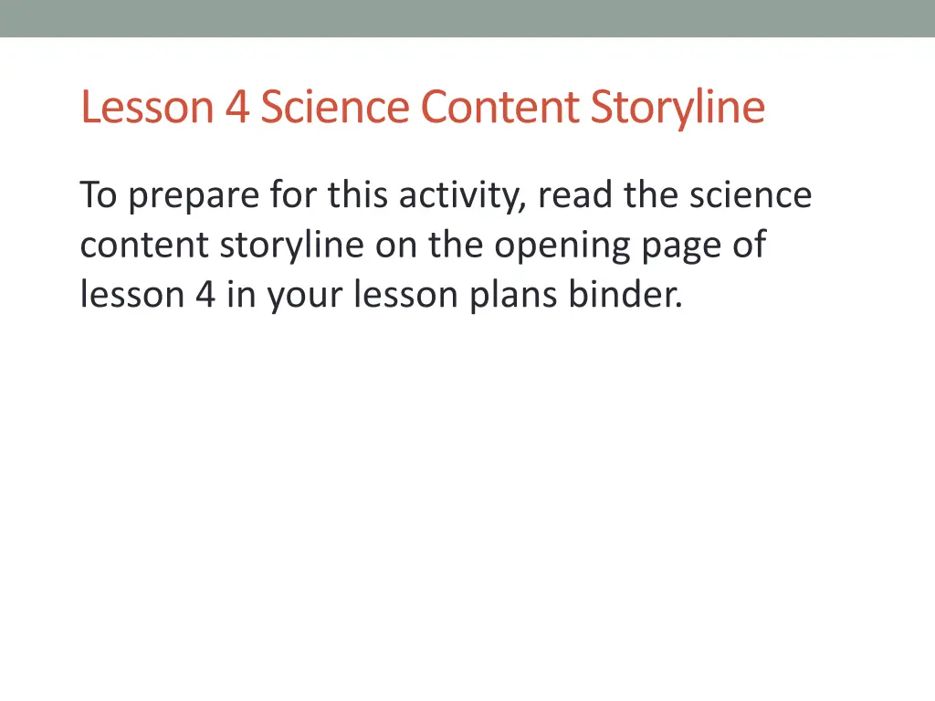 lesson 4 science content storyline