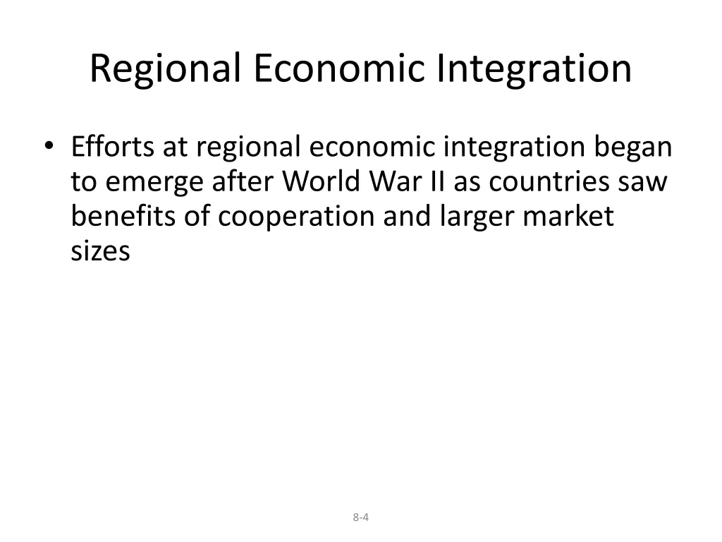 regional economic integration