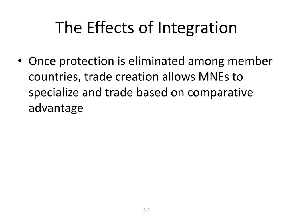 the effects of integration