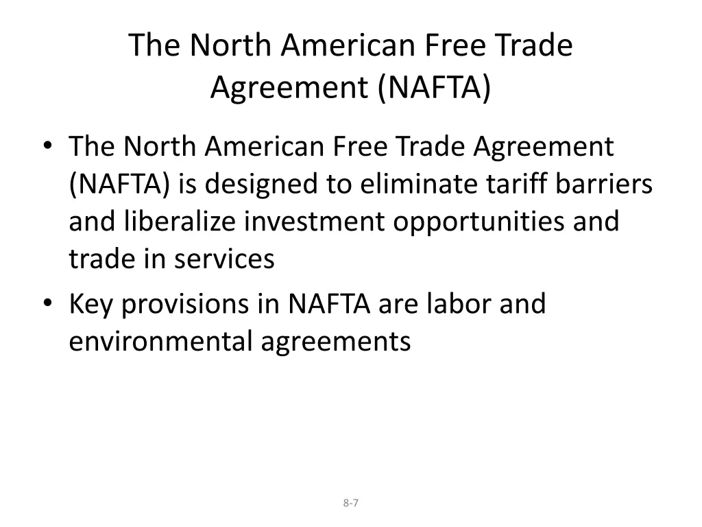 the north american free trade agreement nafta