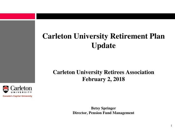 carleton university retirement plan update