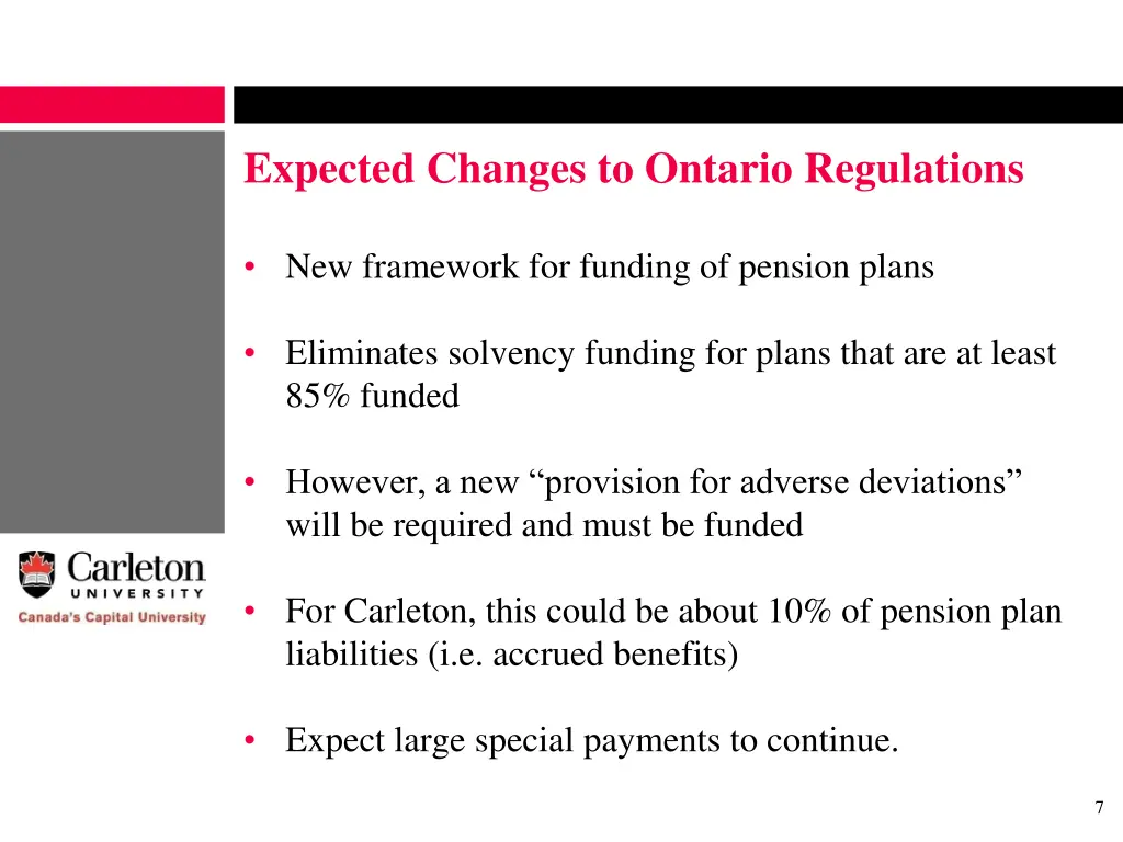 expected changes to ontario regulations