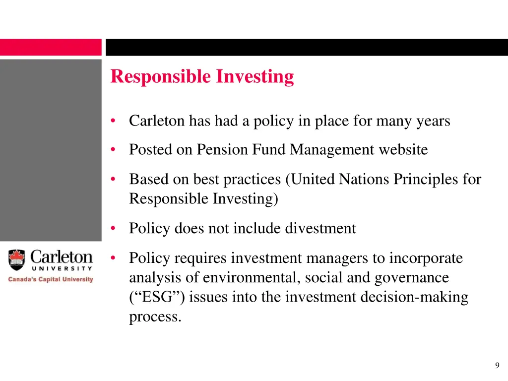 responsible investing