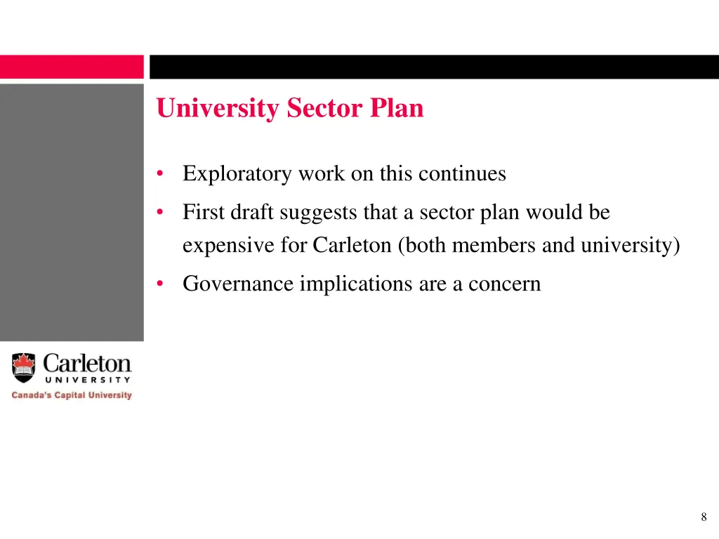 university sector plan