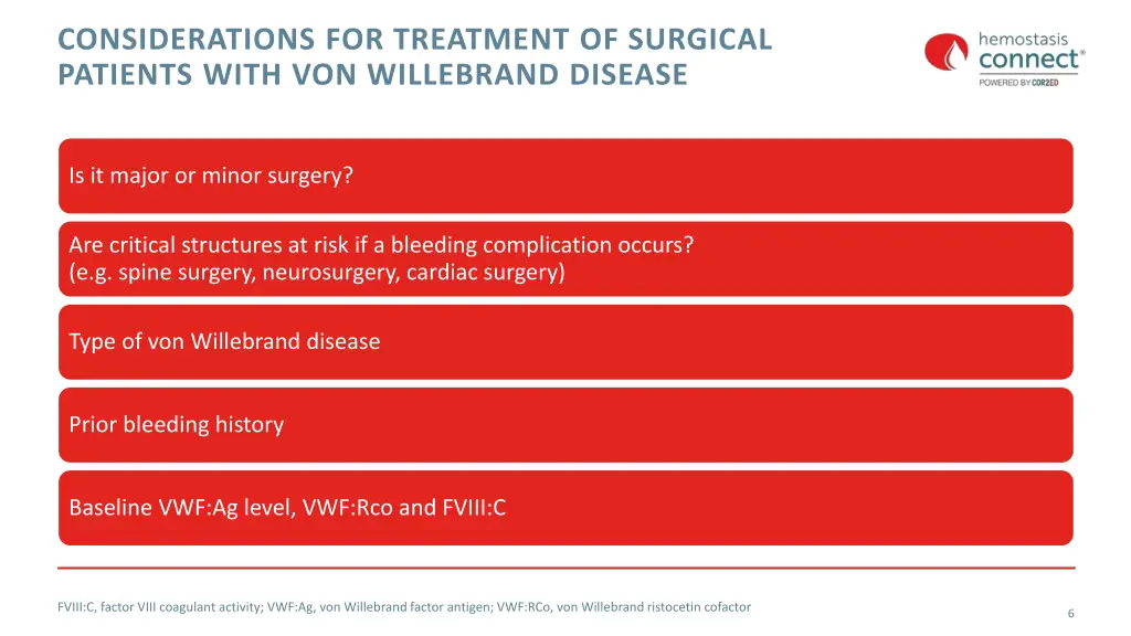 considerations for treatment of surgical patients