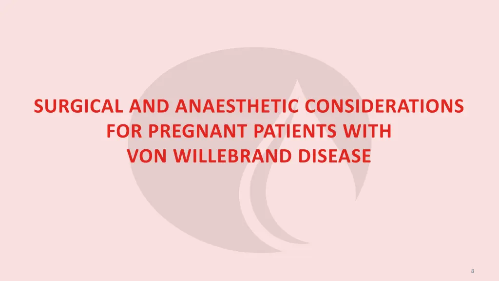 surgical and anaesthetic considerations