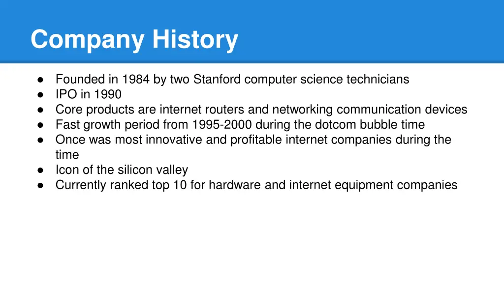 company history