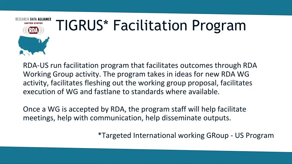 tigrus facilitation program