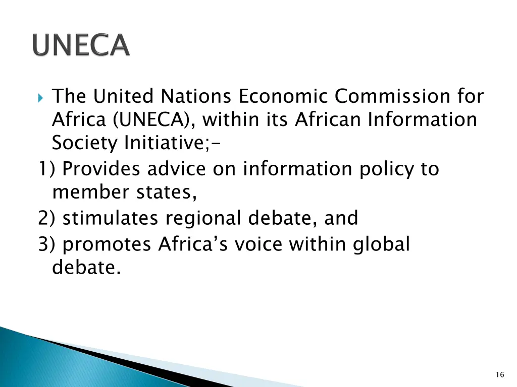 the united nations economic commission for africa