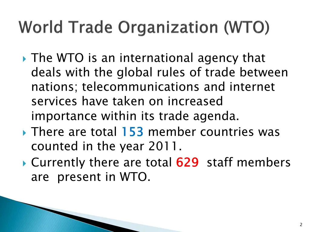 the wto is an international agency that deals