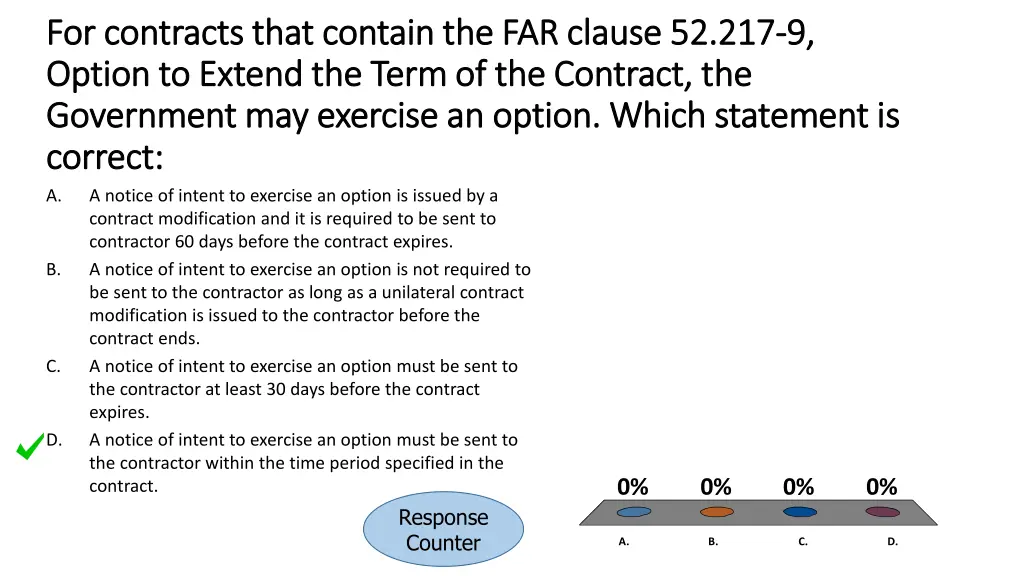 for contracts that contain the far clause