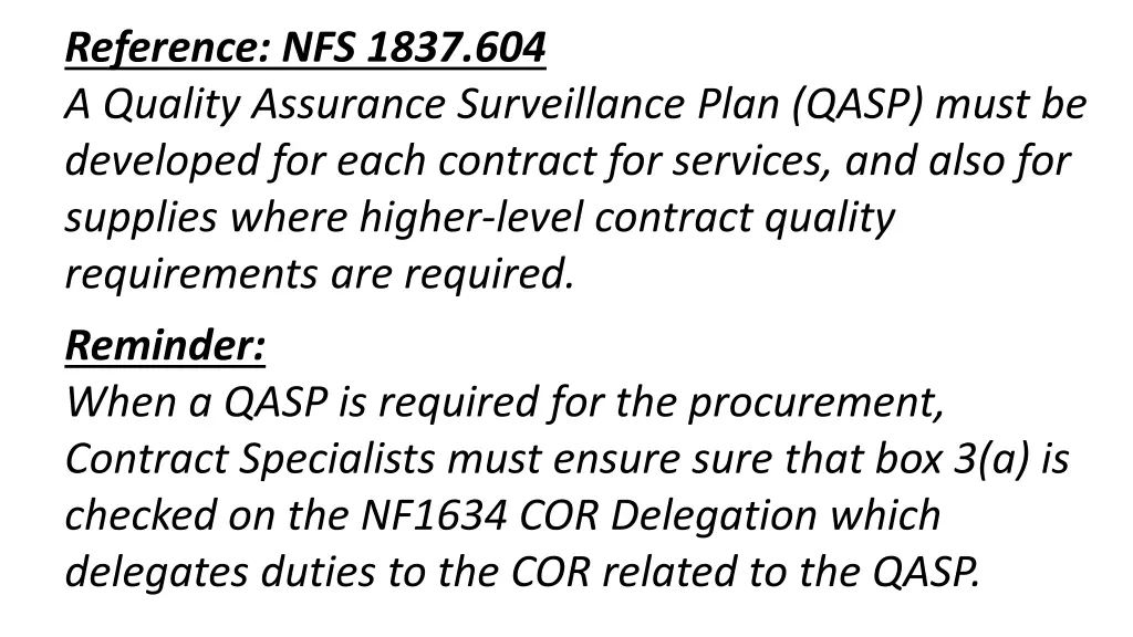 reference nfs 1837 604 a quality assurance