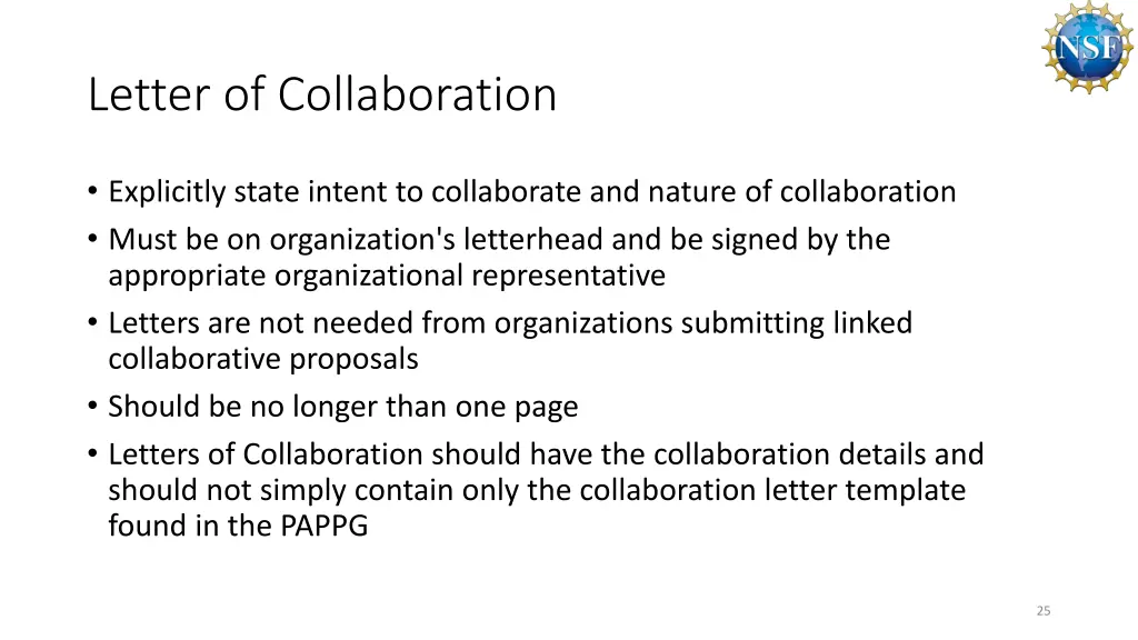 letter of collaboration