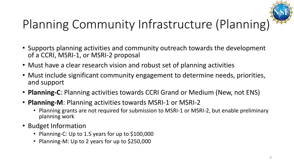 planning community infrastructure planning