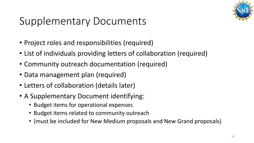 supplementary documents