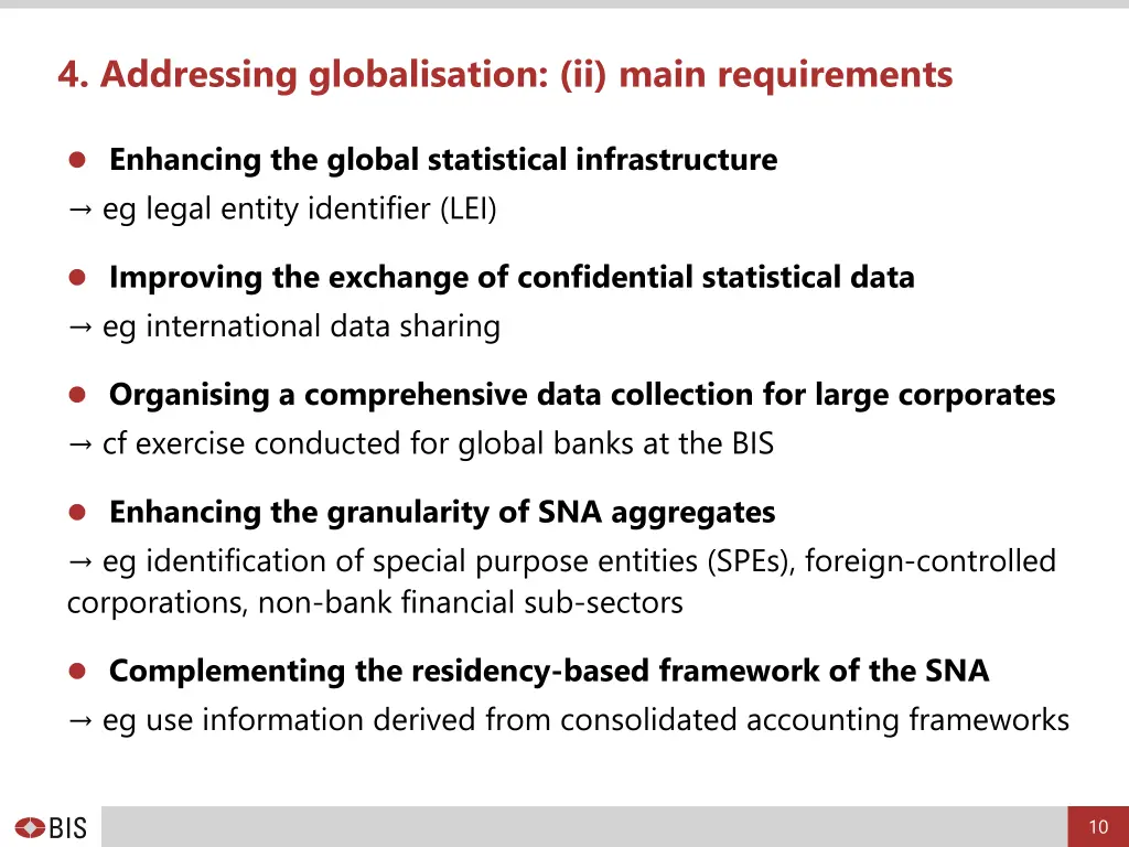 4 addressing globalisation ii main requirements