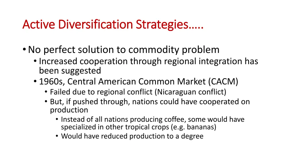 active diversification strategies active