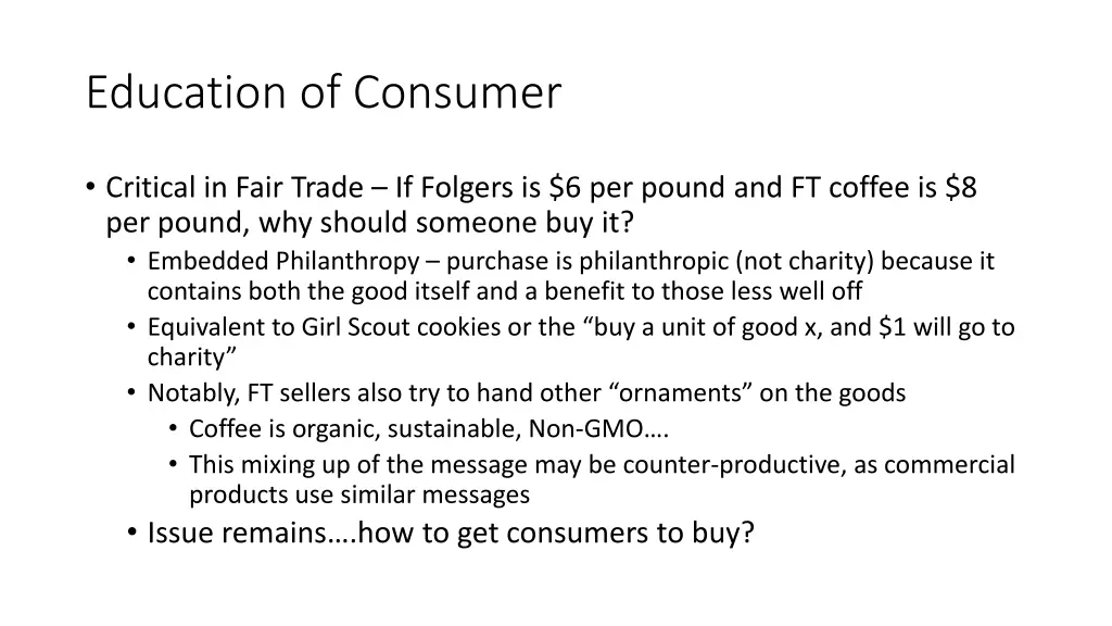 education of consumer
