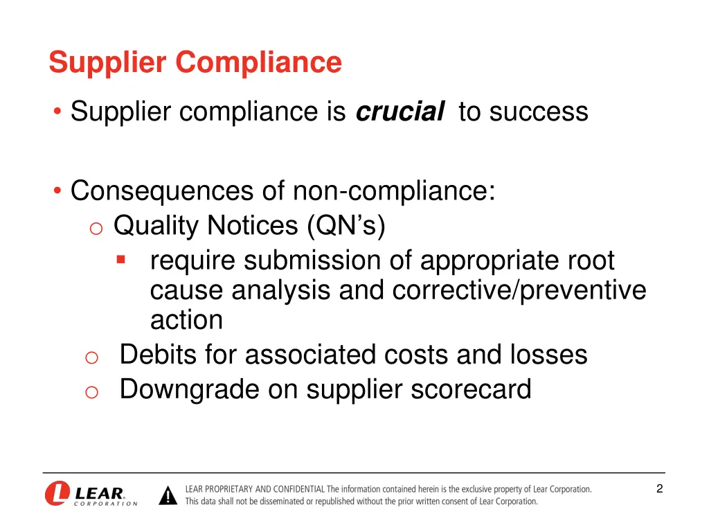 supplier compliance