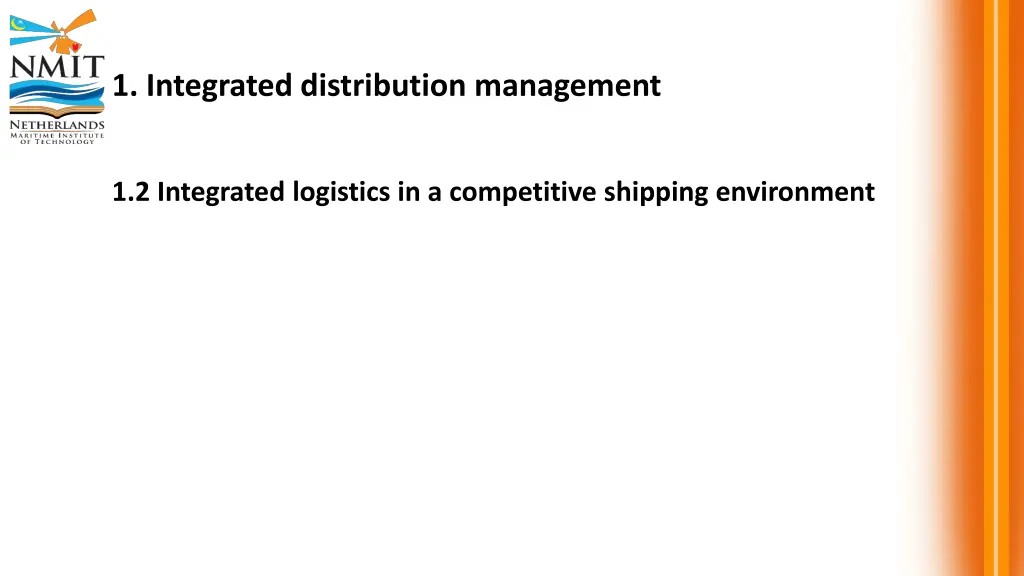 1 integrated distribution management 1